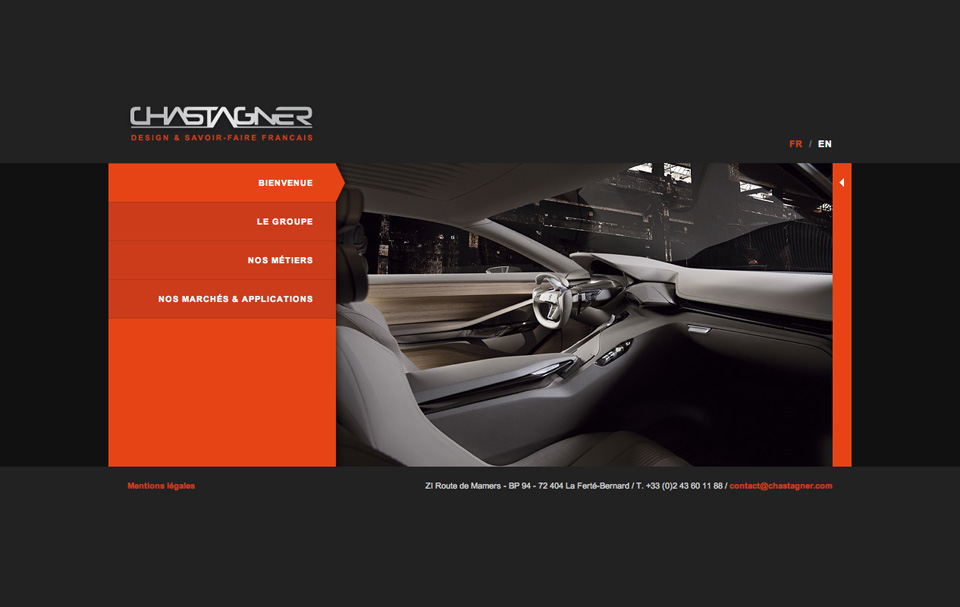 1. Site internet design industriel : home page